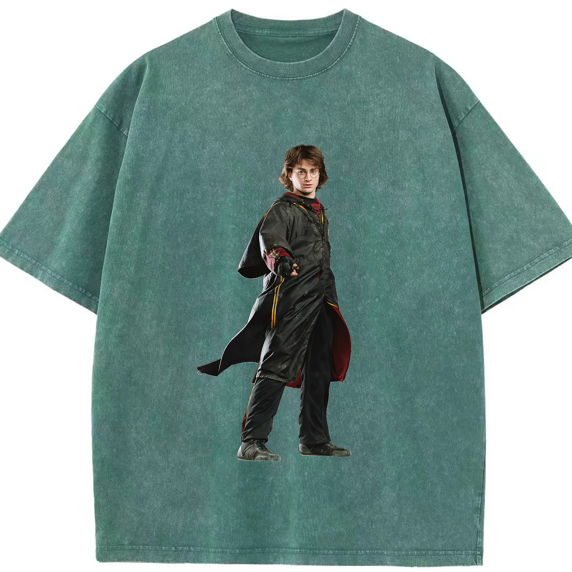 （画像用） Harry Potter ハリー・ポッターシリーズ 綿100% ヴィンテージ風 半袖Tシャツ（フロントプリント）